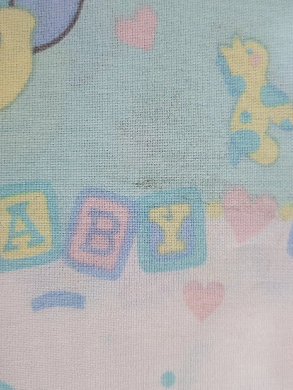 Baby Themed Pastel Colored Fabric 2 Yards (0798)